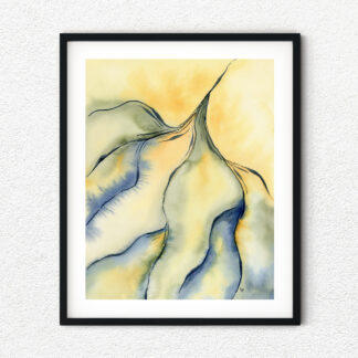Abstract watercolor painting - The Rift